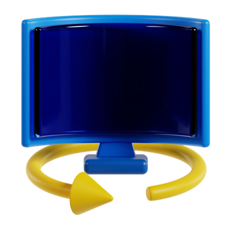 Monitor curvo  3D Icon