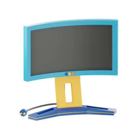 Monitor curvo  3D Icon