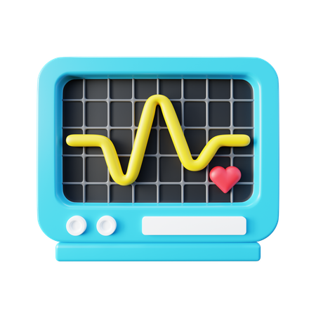 Monitor de batimentos cardíacos  3D Icon