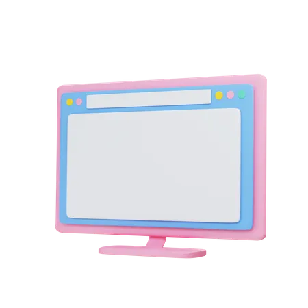 Monitor de computador  3D Illustration