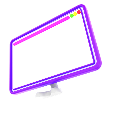 Monitor de computadora  3D Icon