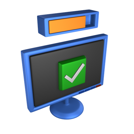 Monitor de control  3D Icon