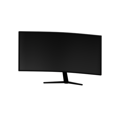 Monitor de curva  3D Icon