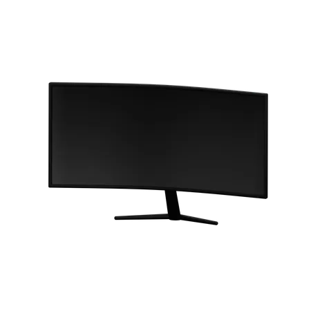 Monitor de curva  3D Icon