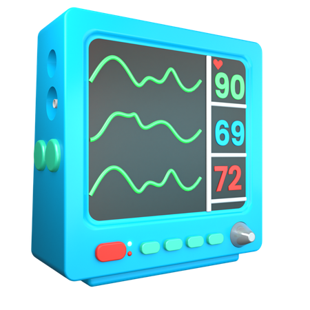 Monitor ecg  3D Icon