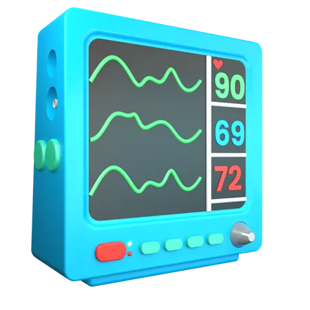 Monitor ecg  3D Icon