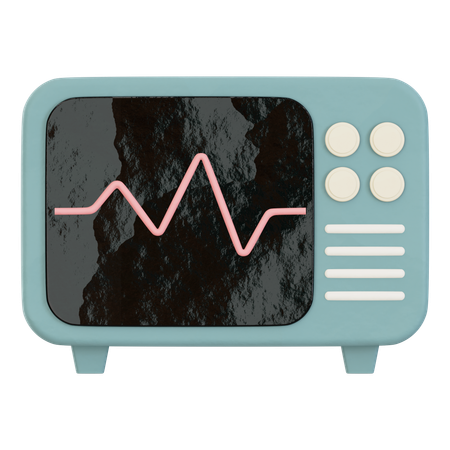 Monitor de ecg  3D Icon