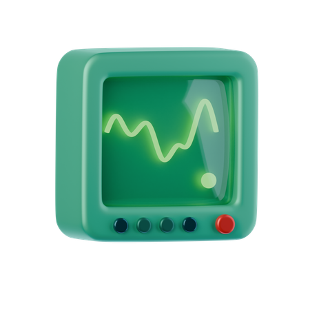 Monitor de ecg  3D Icon