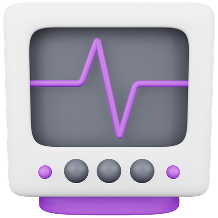 Monitor de emergencia  3D Icon