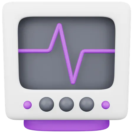 Monitor de emergencia  3D Icon