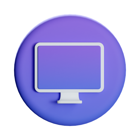 Monitor de escritorio  3D Icon