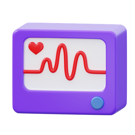 Monitor de pulso cardiaco  3D Icon