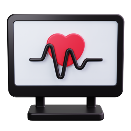 Monitor de pulso cardiaco  3D Icon