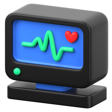 Monitor de pulso cardiaco  3D Icon