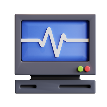 Monitor de pulso cardiaco  3D Illustration