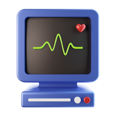 Monitor de pulso cardiaco  3D Icon