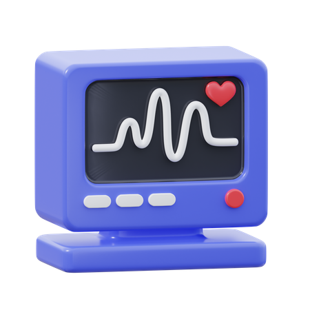 Monitor de pulso cardiaco  3D Icon