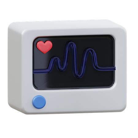 Monitor de pulso cardiaco  3D Icon