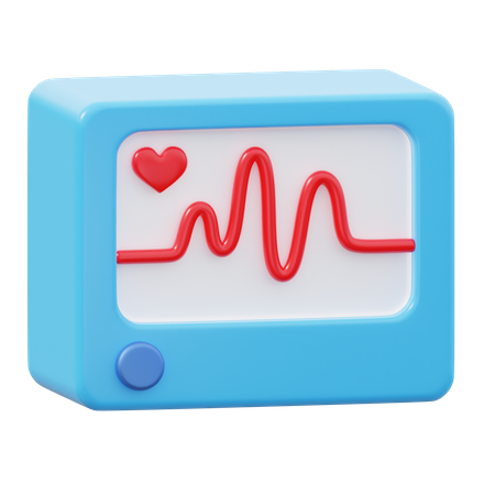 Monitor de pulso cardiaco  3D Icon