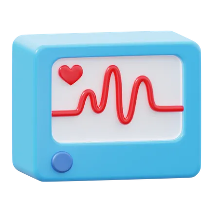 Monitor de pulso cardiaco  3D Icon