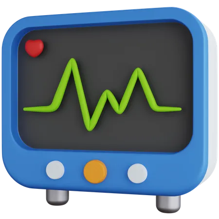 Monitor De Frequencia Cardiaca De Renderizacao 3 D Isolado 3D Icon