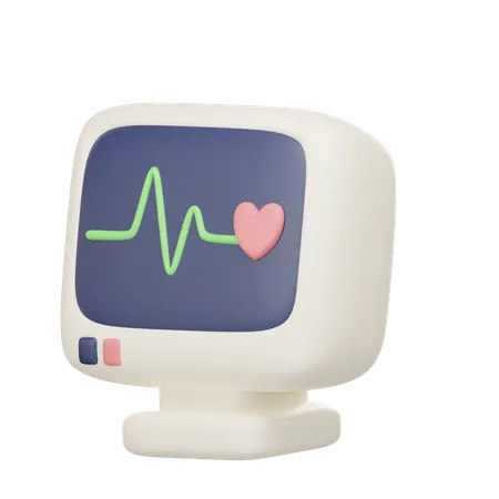 Monitor de latidos del corazón  3D Icon