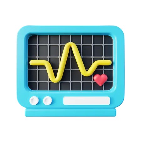 Monitor de latidos del corazón  3D Icon