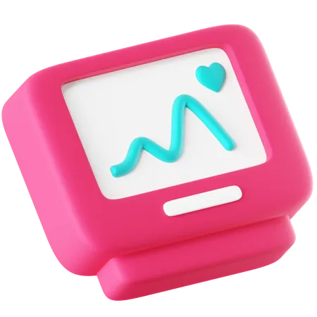 Monitor de latidos del corazón  3D Icon