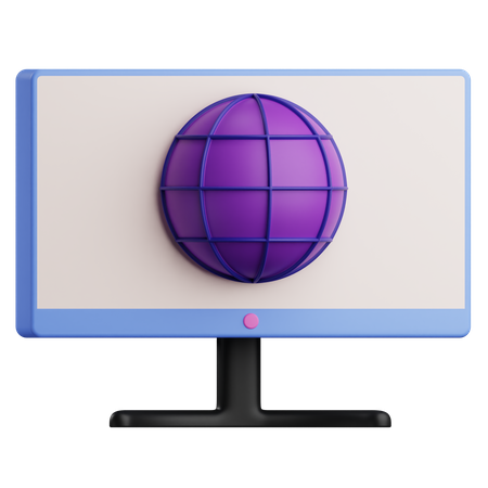 Monitor de navegação  3D Icon