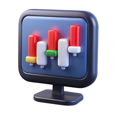 Monitor de operaciones bursátiles  3D Icon