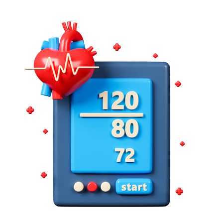 Monitor de presión arterial  3D Icon