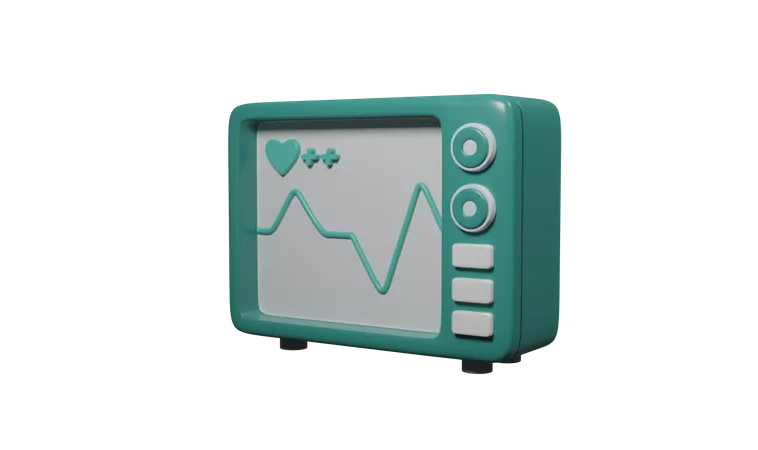 Monitor De Saude No Hospital 3D Icon