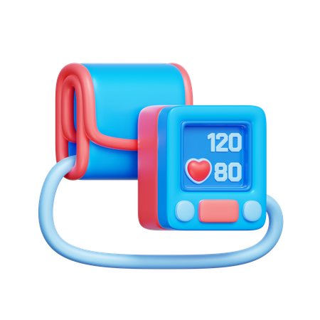 Monitor digital de pressão arterial  3D Icon