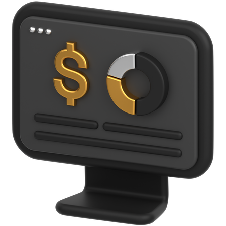 Monitorear el dólar  3D Icon