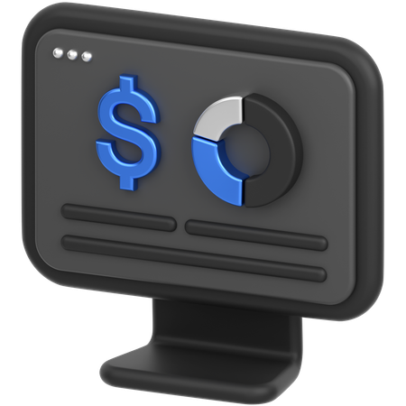 Monitor Dollar  3D Icon