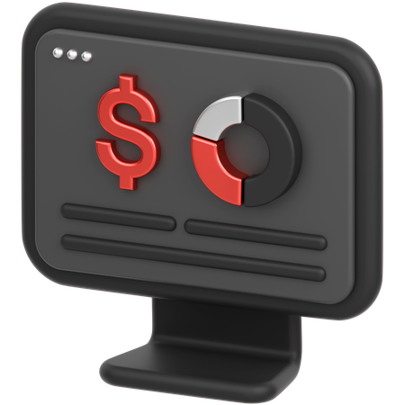 Monitor Dollar  3D Icon