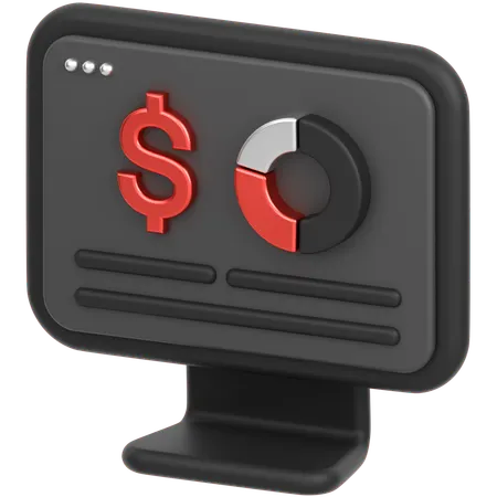 Monitor Dollar  3D Icon