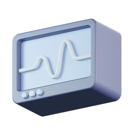 Monitor de ecg  3D Icon