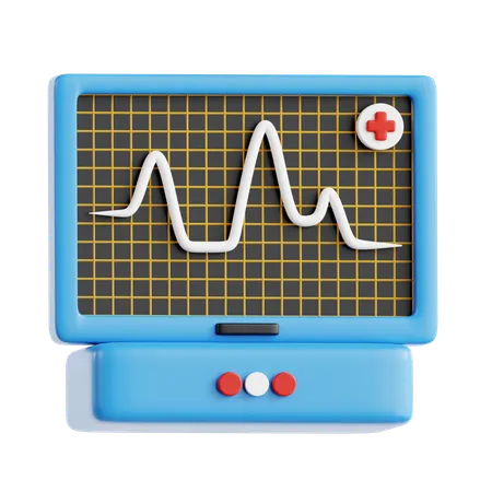 Monitor ecg  3D Icon