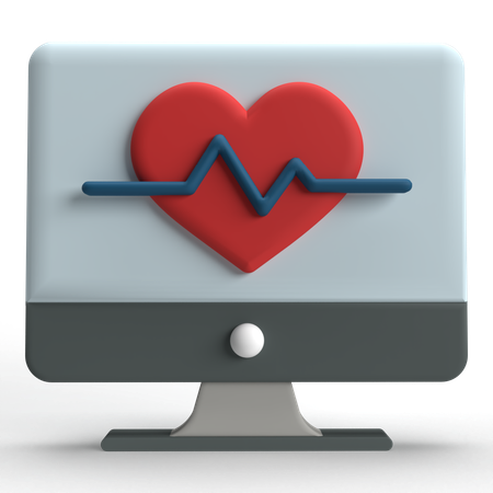 Monitor ecg  3D Icon