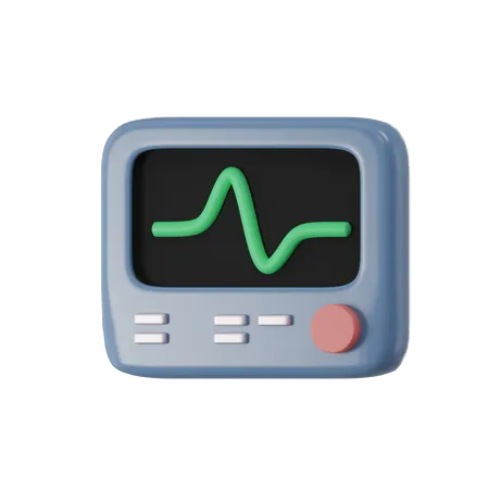 Monitor De Pulso Cardiologico Analise 3 D Avancada Para Saude Cardiaca 3D Icon