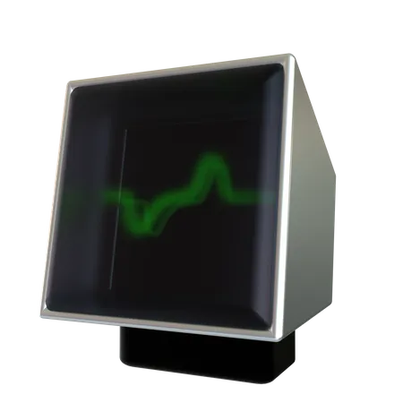 Icone 3 D Da Linha De Batimento Cardiaco ECG Adequado Para Design Medico 3D Icon