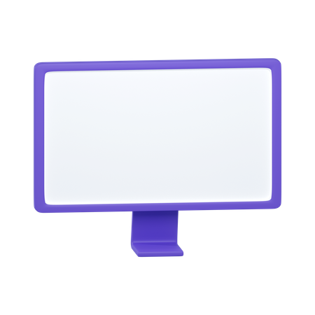 Monitor em branco  3D Illustration