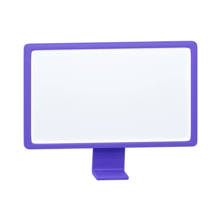 Monitor em branco  3D Illustration