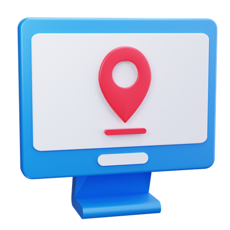 Monitor Maps  3D Icon