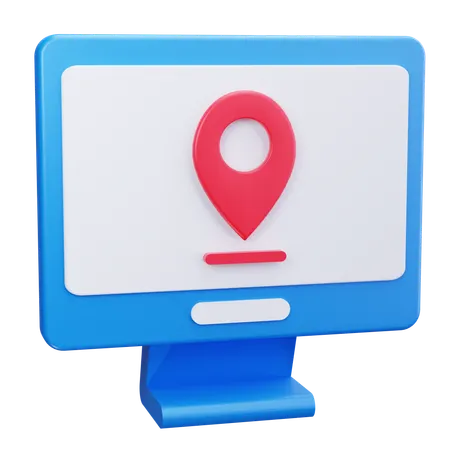 Monitor Maps  3D Icon