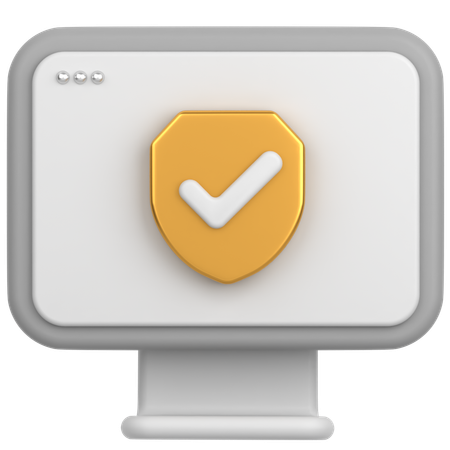 Monitor seguro  3D Icon