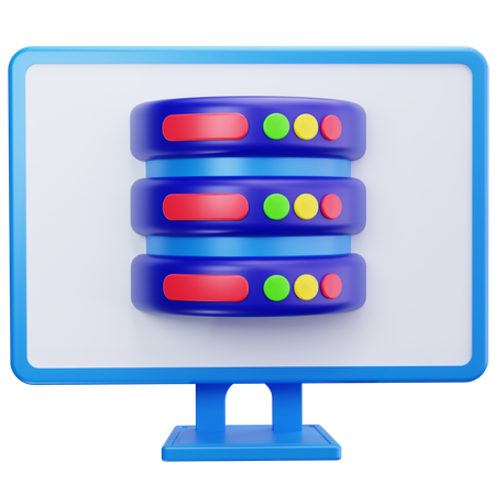監視サーバー  3D Icon