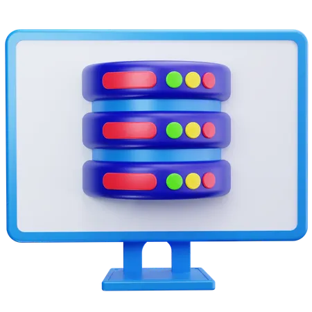 監視サーバー  3D Icon