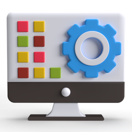 Monitor Setting  3D Icon